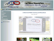 Tablet Screenshot of oddfellowsmemorialpark.com